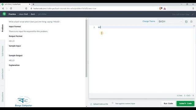 Learn How to Solve Hacker Rank Competitive Programming Linux Shell Bash Script #001 Let's Echo смотреть онлайн