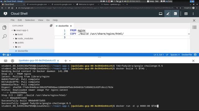 Google Africa Scholarship - Google Cloud Challenge - Deploy React App Locally and on GKE - Solution смотреть онлайн