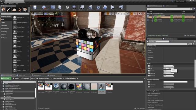 Коррекция цвета в сцене Unreal Engine 4 смотреть онлайн