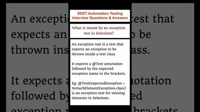 SELENIUM : TestNG : What is an expectedException attribute is in Selenium TestNG? смотреть онлайн