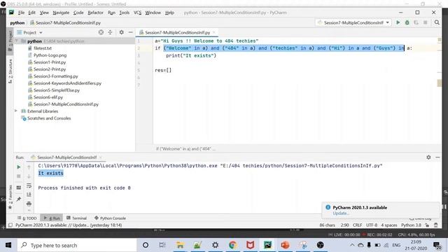 #Session-8:How to handle Multiple If conditions in python ???: смотреть онлайн