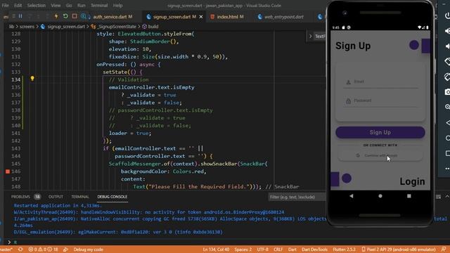 Flutter Authentication, Google Authentication Using Flutter With Firebase. смотреть онлайн