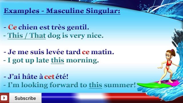 Learn French - Demonstrative Adjectives - Les adjectifs démonstratifs смотреть онлайн