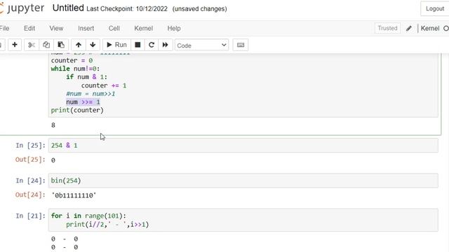 Program to count number of one bits in Python смотреть онлайн