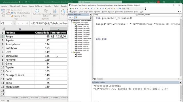 Preenchendo uma fórmula para a coluna inteira usando o VBA | Excel VBA смотреть онлайн
