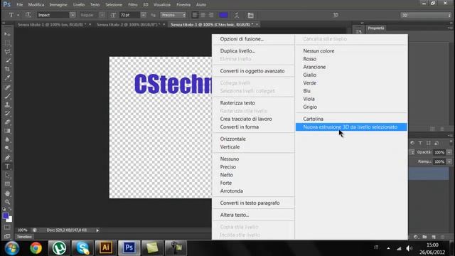 creare una scritta 3d ita con photoshop cs6 in 5 minuti смотреть онлайн