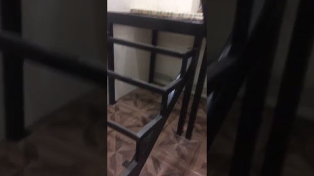 Двухмаршевая лестница с поворотной площадкой на 180 градусов. Сварка и сборка каркаса. смотреть онлайн
