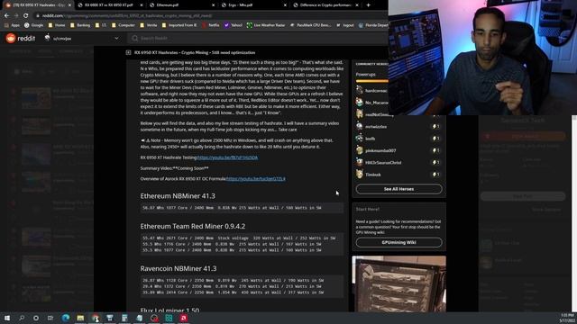 Asrock RX 6950 XT Hashrate Performance Summary смотреть онлайн