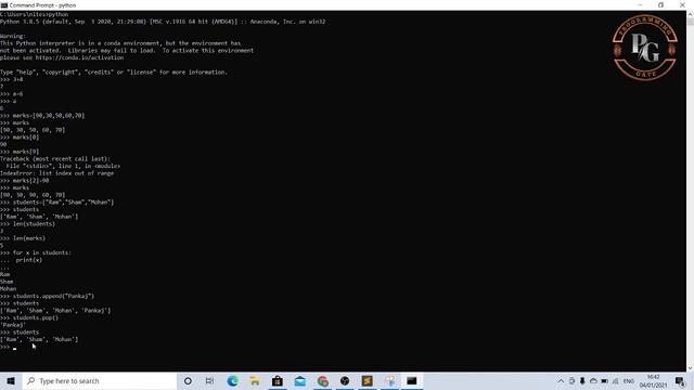 Array in Python Language (in hindi) | Programming Gate смотреть онлайн