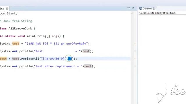 Remove Junk (Unwanted Character) from String using Java смотреть онлайн