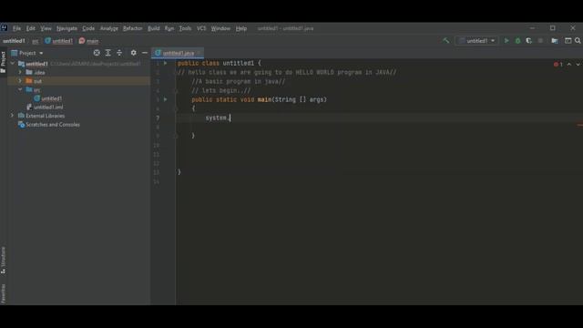 "HELLO WORLD"//FirstJava Program,Java for beginners,basic java, intellij смотреть онлайн