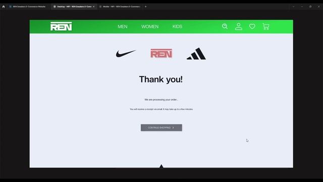 UI/UX Design project in Figma - REN Sneakers (e-commerce website) смотреть онлайн