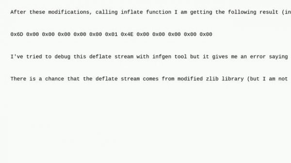 What could cause invalid distance too far back and how to modify zlib to fix it?