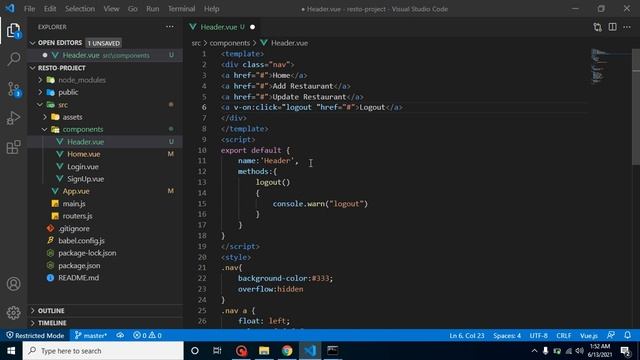 Vue js project #12 How to Logout смотреть онлайн
