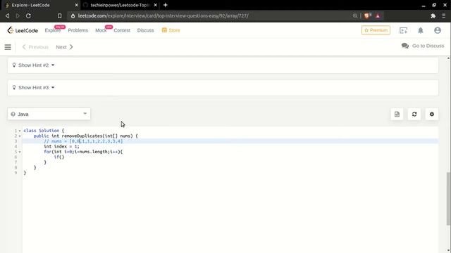 Remove Duplicates From Sorted Array - Leetcode - Top Interview Questions - Array - Easy - Java смотреть онлайн