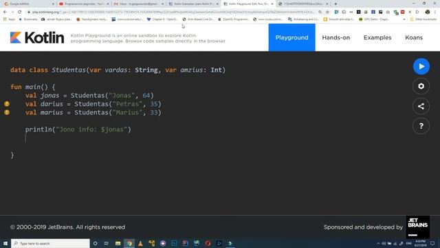 Programavimo kalba Kotlin #3 Duomenų klasės смотреть онлайн