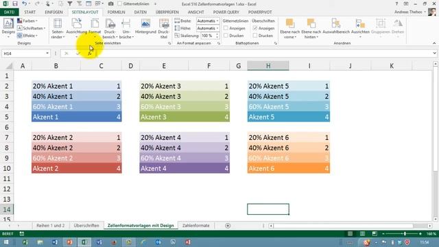 Excel - Vorlagen # 5.1 - Zellenformatvorlagen - ein Überblick смотреть онлайн