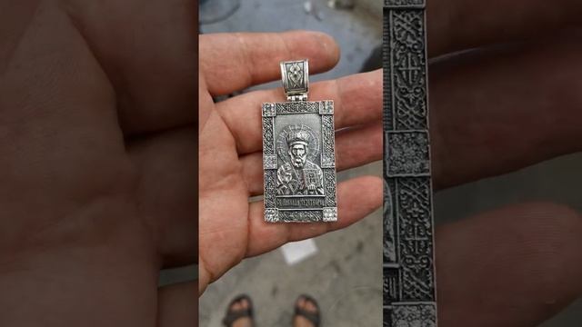 Подвеска иконка Николай Чудотворец, Серебро 925 пробы,53 грамм смотреть онлайн