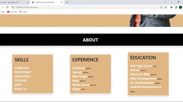 Responsive Personal Portfolio Website in BOOTSTRAP 5 смотреть онлайн