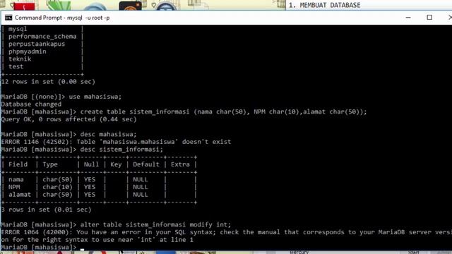 Tutorial Dasar MySQL menggunakan CMD [PEMULA] смотреть онлайн