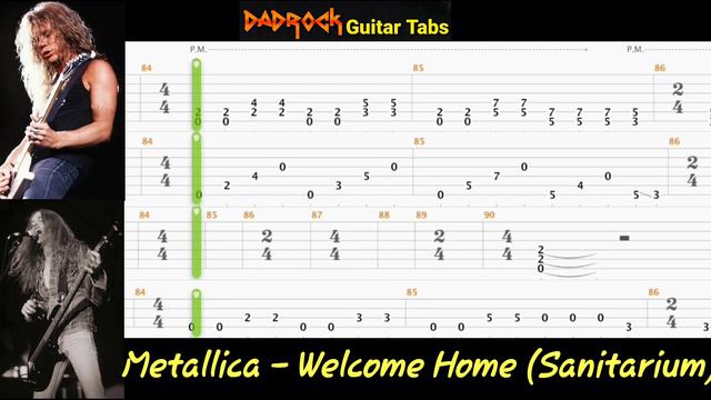 Welcome Home (Sanitarium) - Metallica - Guitar + Bass TABS Lesson