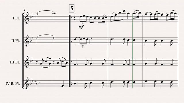 „Happy New Year“ Flute Quartet (B.Fl.) смотреть онлайн