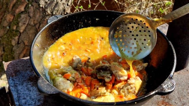 Плов в казане, курица смотреть онлайн