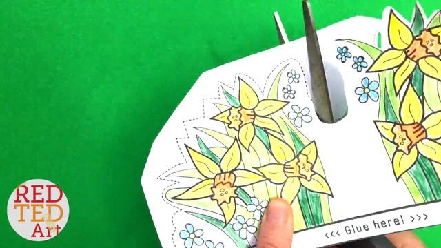 Flower Basket Paper Weaving Card with Template - DIY Mother's Day Cards - Thank You Cards Teachers смотреть онлайн