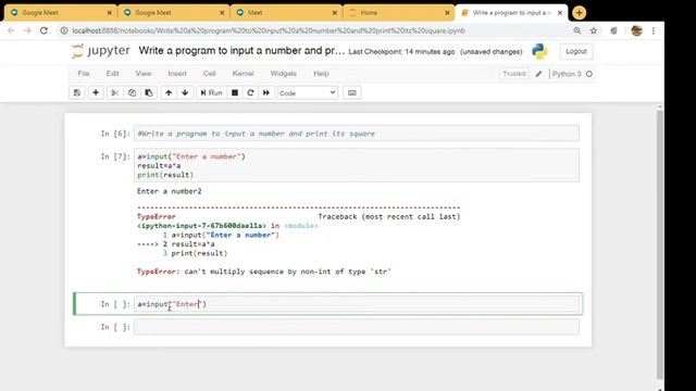 Write a program to input a number and print its square ( Python ) смотреть онлайн