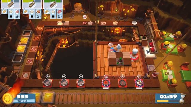 Overcooked 2, Level 5-3, 2 Players, 4 Stars (1135) смотреть онлайн