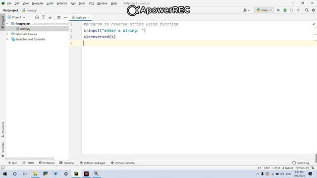 Python reverse a string using function смотреть онлайн