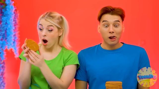 100 Слоев еды Челлендж | Смешные моменты от TeenDO Challenge