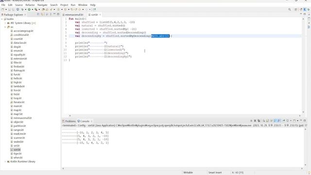 kotlin example - minorNull,maxorNull,sorted,Map element Access смотреть онлайн
