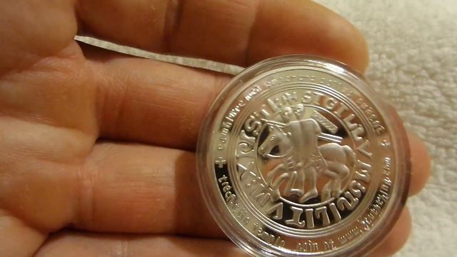 L Монета Масонська Жетон Токен Посріблена Coin Masonic Token Silver plated 20231025 смотреть онлайн
