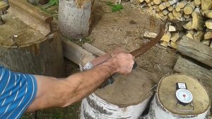 Коса с косьем из металлической трубы , продолжение...