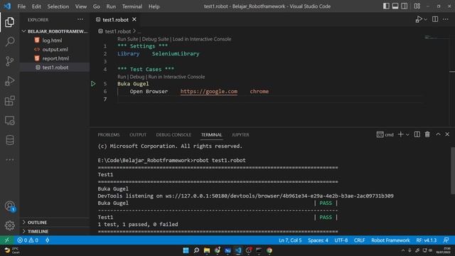 Belajar Robot Framework - Setup Web Automation Test смотреть онлайн