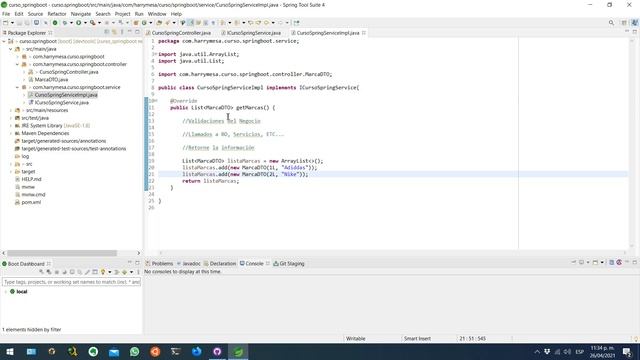 Curso Java - Spring Boot | Implementando La Capa Service (@Service) - Capa Validación Logica Negoci смотреть онлайн