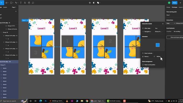 2d puzzle game designed on @Figma I App I web I website I user interface design I animation смотреть онлайн