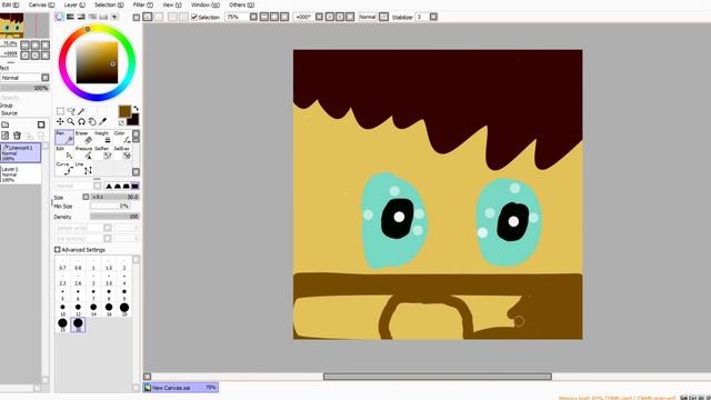 Как сделать арт через Paint Tool Sai #2 смотреть онлайн