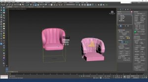 Моделирование кресла в 3Ds Max 2022