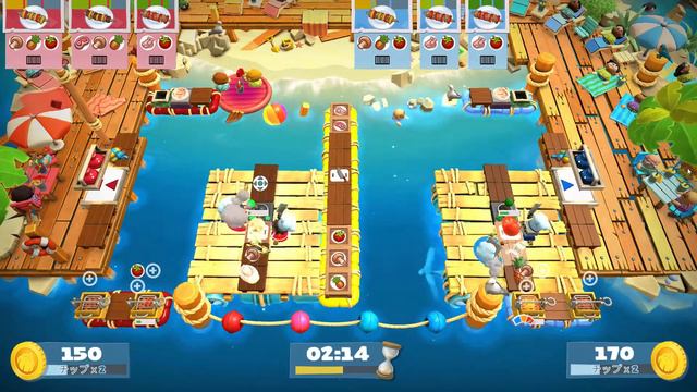 【Overcooked! 2 Versus Mode】2 Player 対戦モード【1】#overcooked2 #オーバークック2