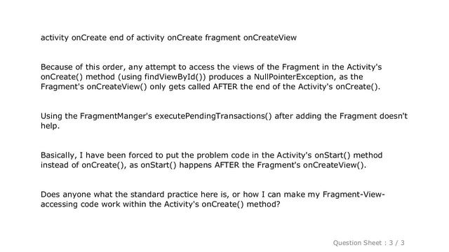 Android : Access Fragment View from Activity's onCreate смотреть онлайн