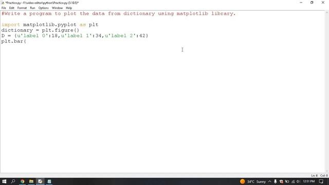 How to plot bar chart using matplotlib library in python idle. смотреть онлайн