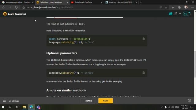 Javascript Substring (learnjavascript.online) смотреть онлайн