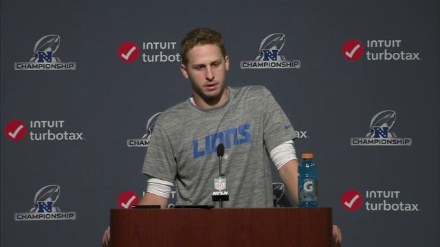 Jared Goff speaks after the Lions' NFC Championship loss to the 49ers смотреть онлайн