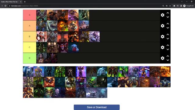 World of Warcraft Villains Tier List