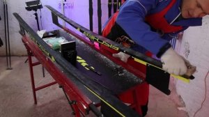 Подготовка лыж порошками на мороз