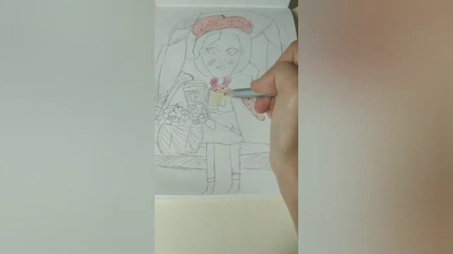 Мое первое видео , рисую какие-то каляки маляки чеек? смотреть онлайн
