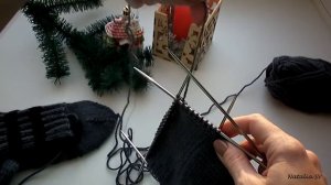 Носки мужские спицами. Подробный МК для начинающих.