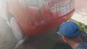 Как покрасить машину НА УЛИЦЕ